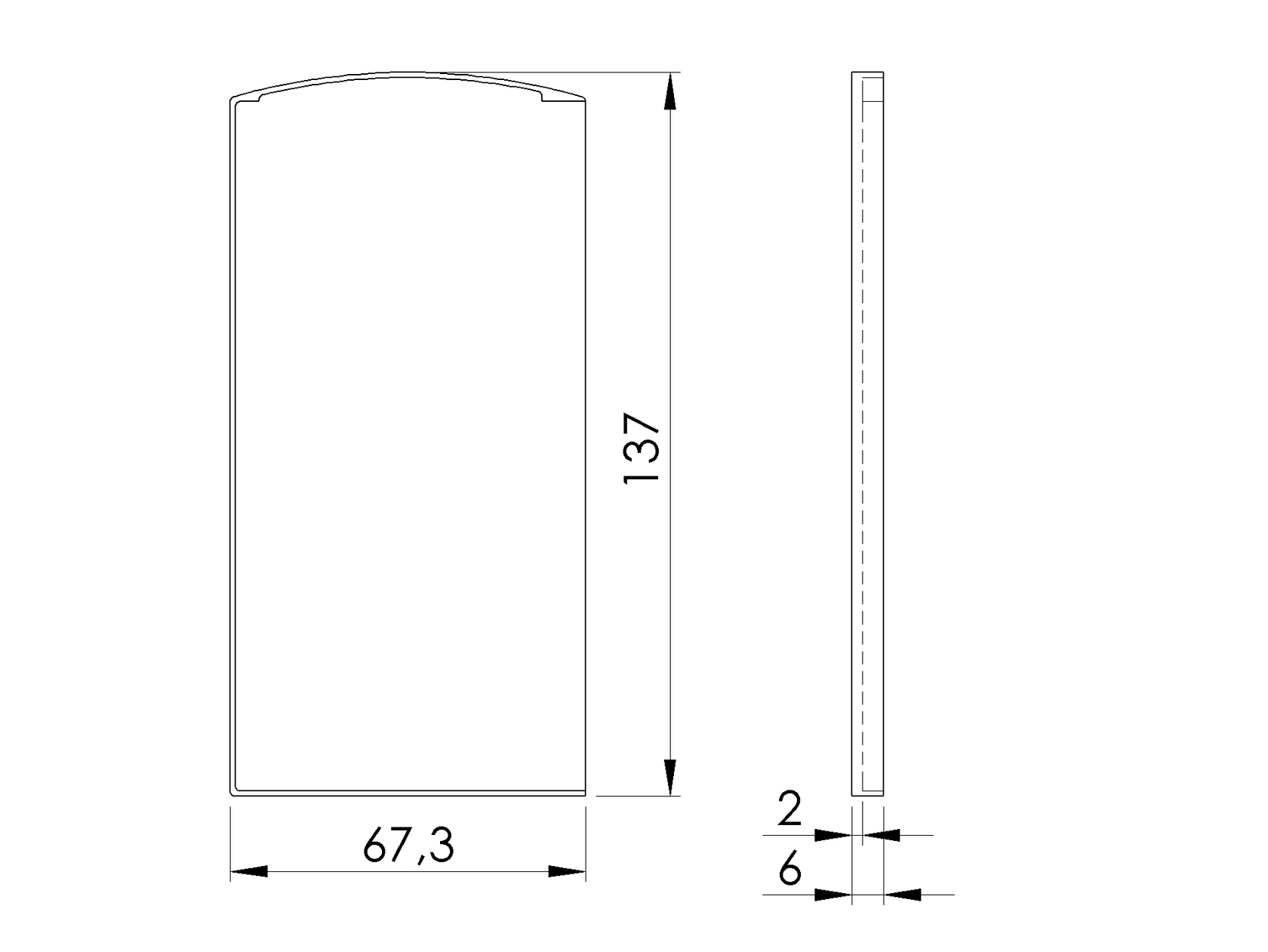 Záslepka pre profil AL/0005-UNO-S-EB