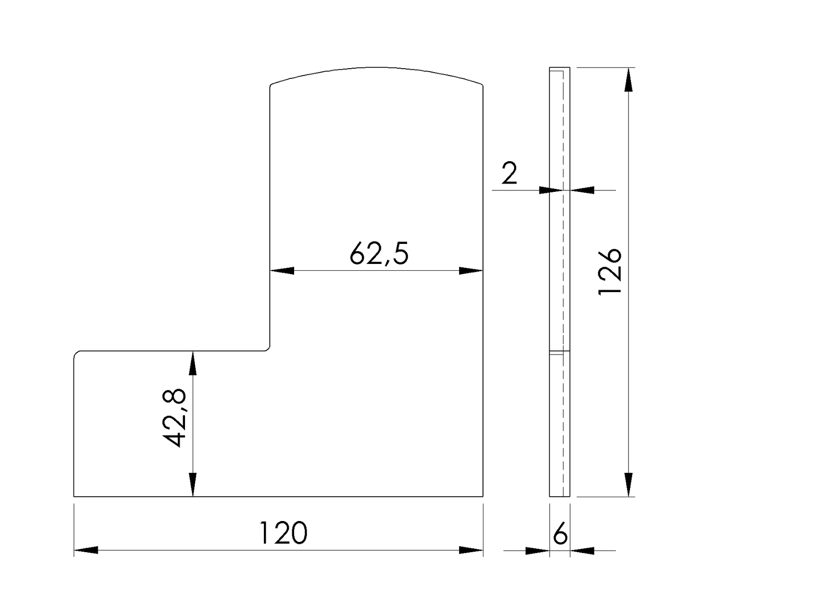 Végzáró alumínium profilhoz Al/0006-UNO-S-E