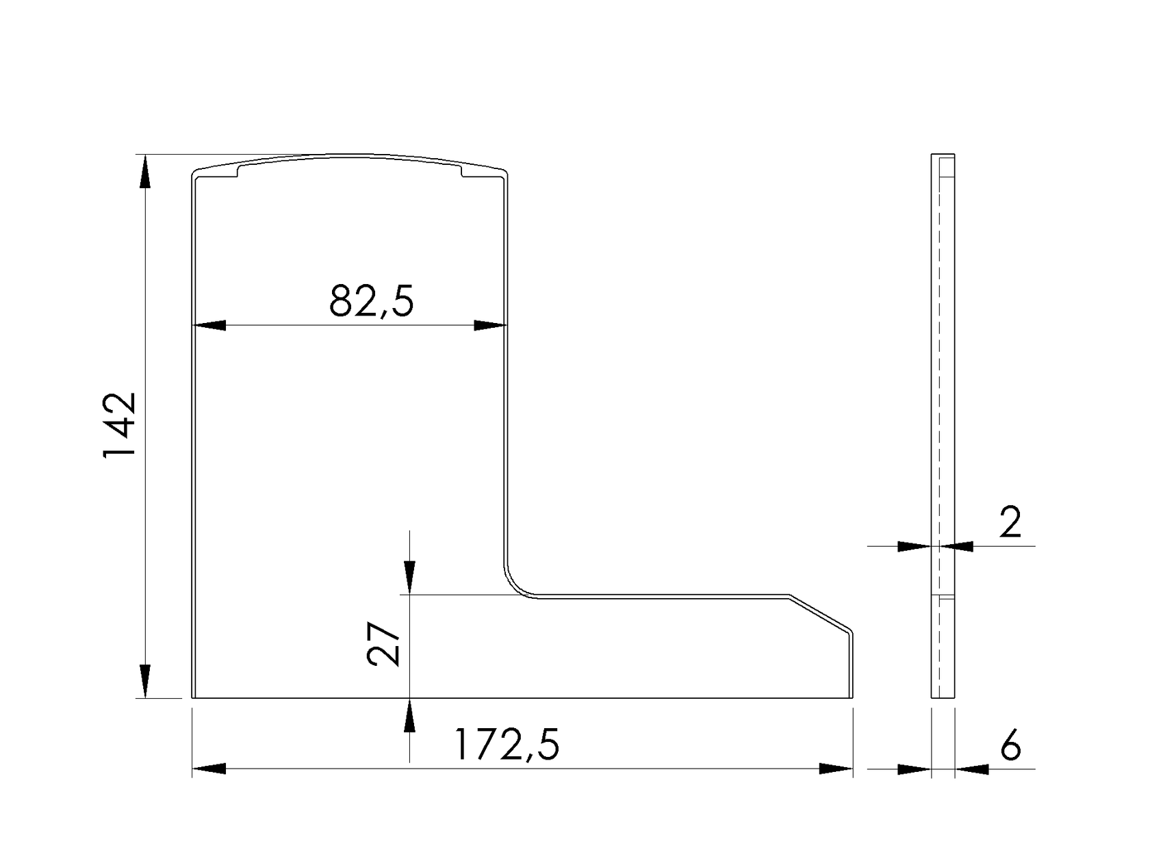 Végzáró alumínium profilhoz AL/0018-S-E