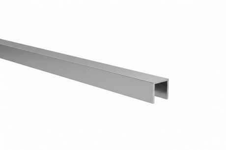 U AL 20x20x2 mm-es üvegezőprofil 10–12 mm-es üveghez, eloxált