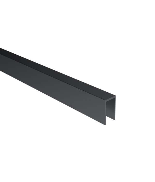 Zasklenie pevné - profil U 20x40x2mm t10-12mm BLACK