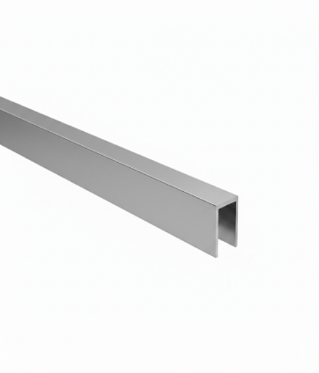 U-profil 20x40x2 mm, 10–12 mm vastag üveghez, eloxált
