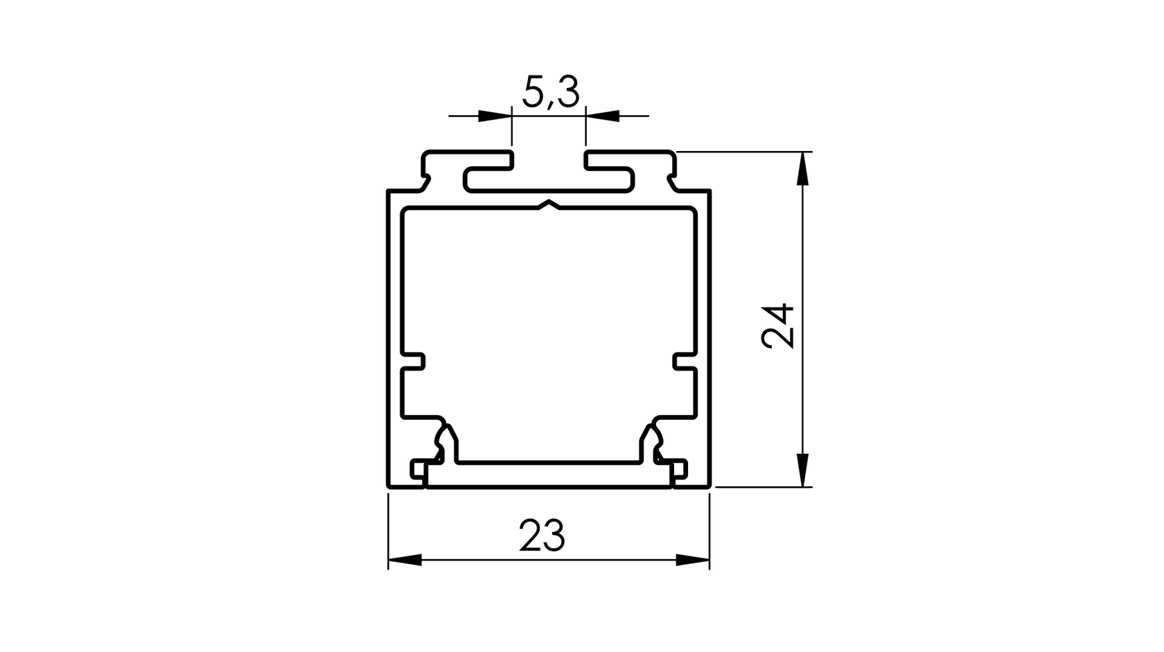 Alumínium profil LED világításhoz - szett