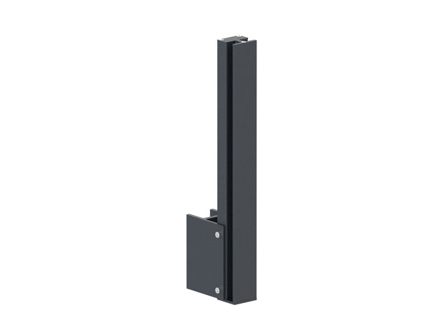 Aluminium Post Set 56×60 - 0.5m, Side Mounting with Covers, Intermediate - Anthracite RAL 7016