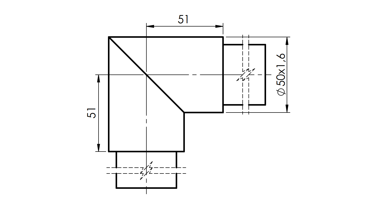 Üvegkorlát alukapaszkodó sarokidom-vízszintes, 90°