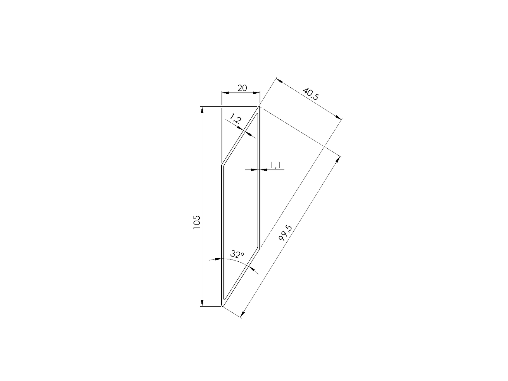 Alumínium kerítés zsalu 20x105-2000mm