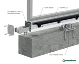 Alumínium úszókapu szett 4m-ig, 90x95mm