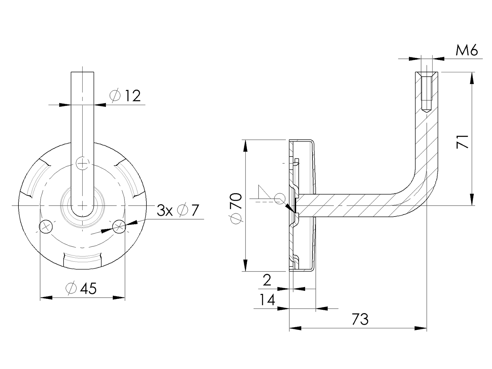 Fali kapaszkodótartó takaró rozettával