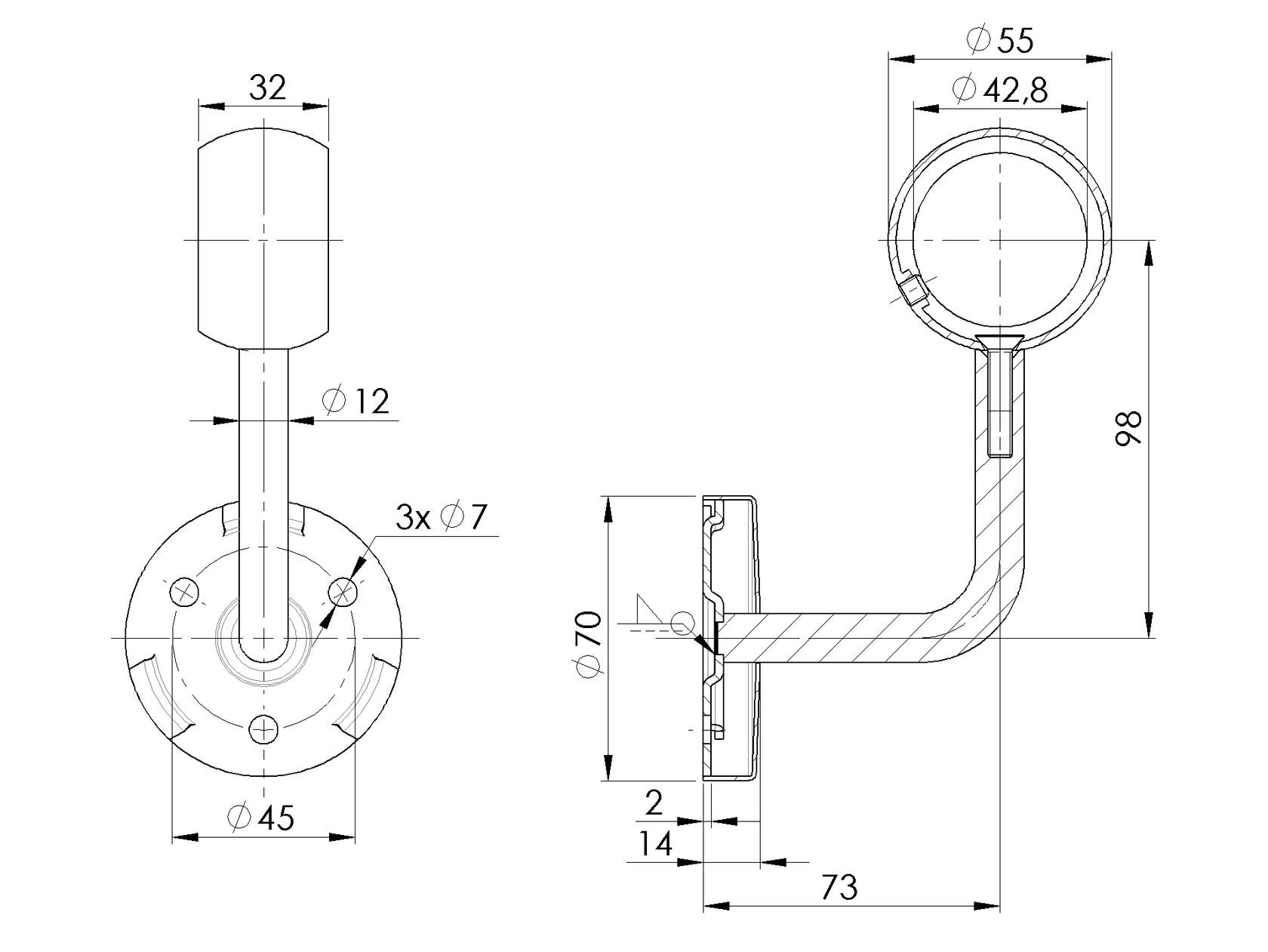 Fali kapaszkodótartó