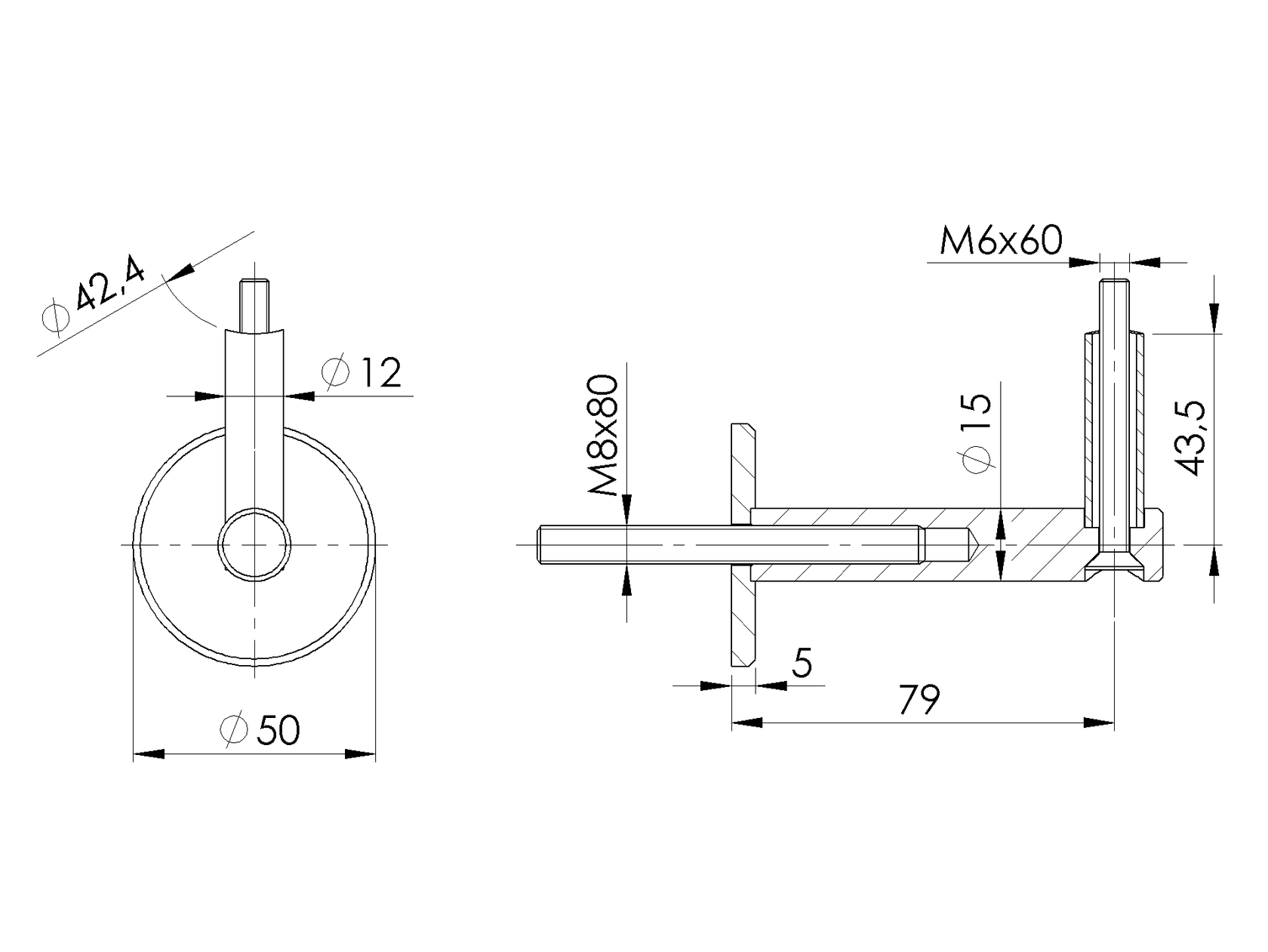 Falikonzoll körkapaszkodóhoz rejtett rögzítésel AI