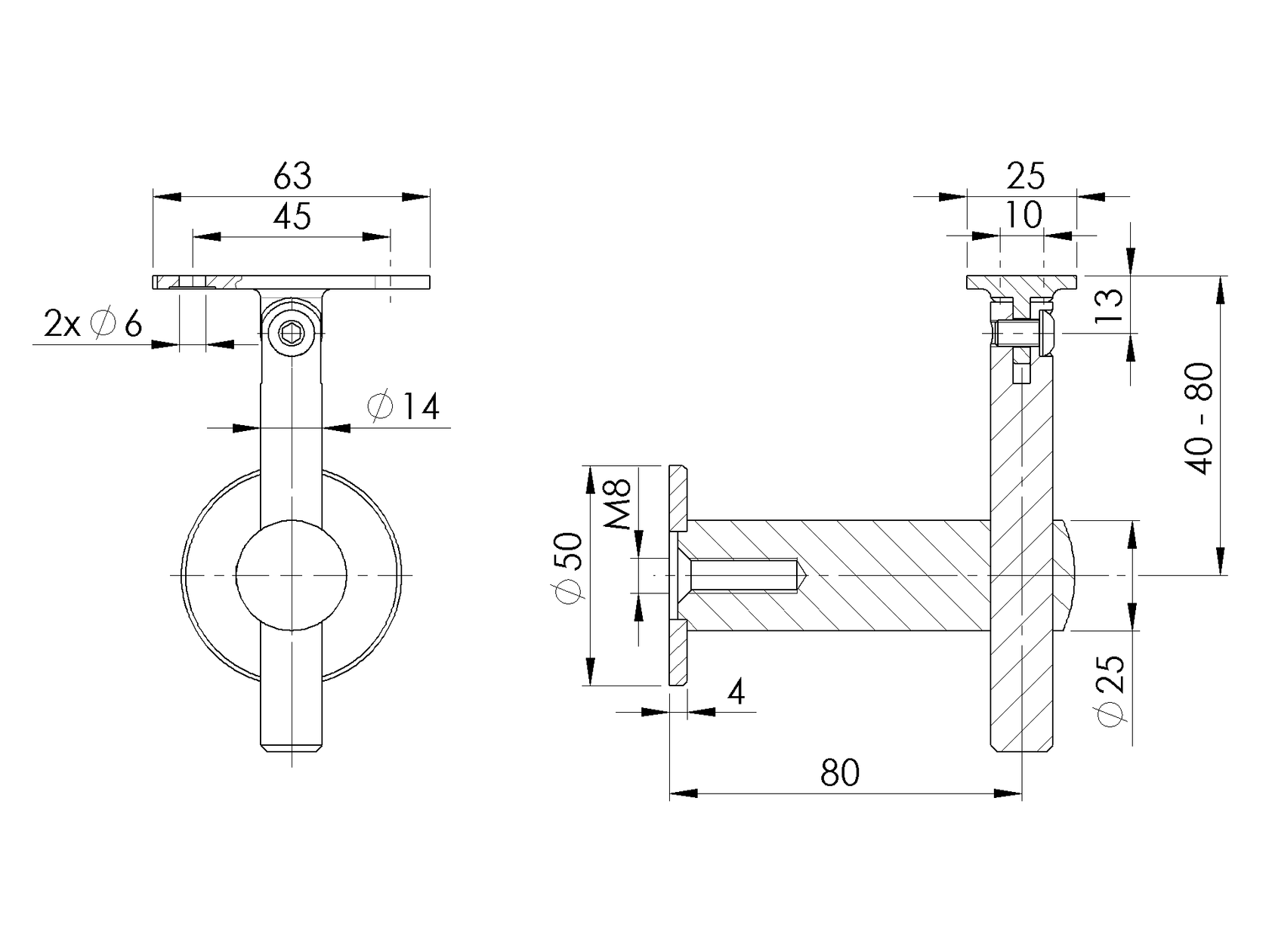Állítható falikapaszkodó konzol