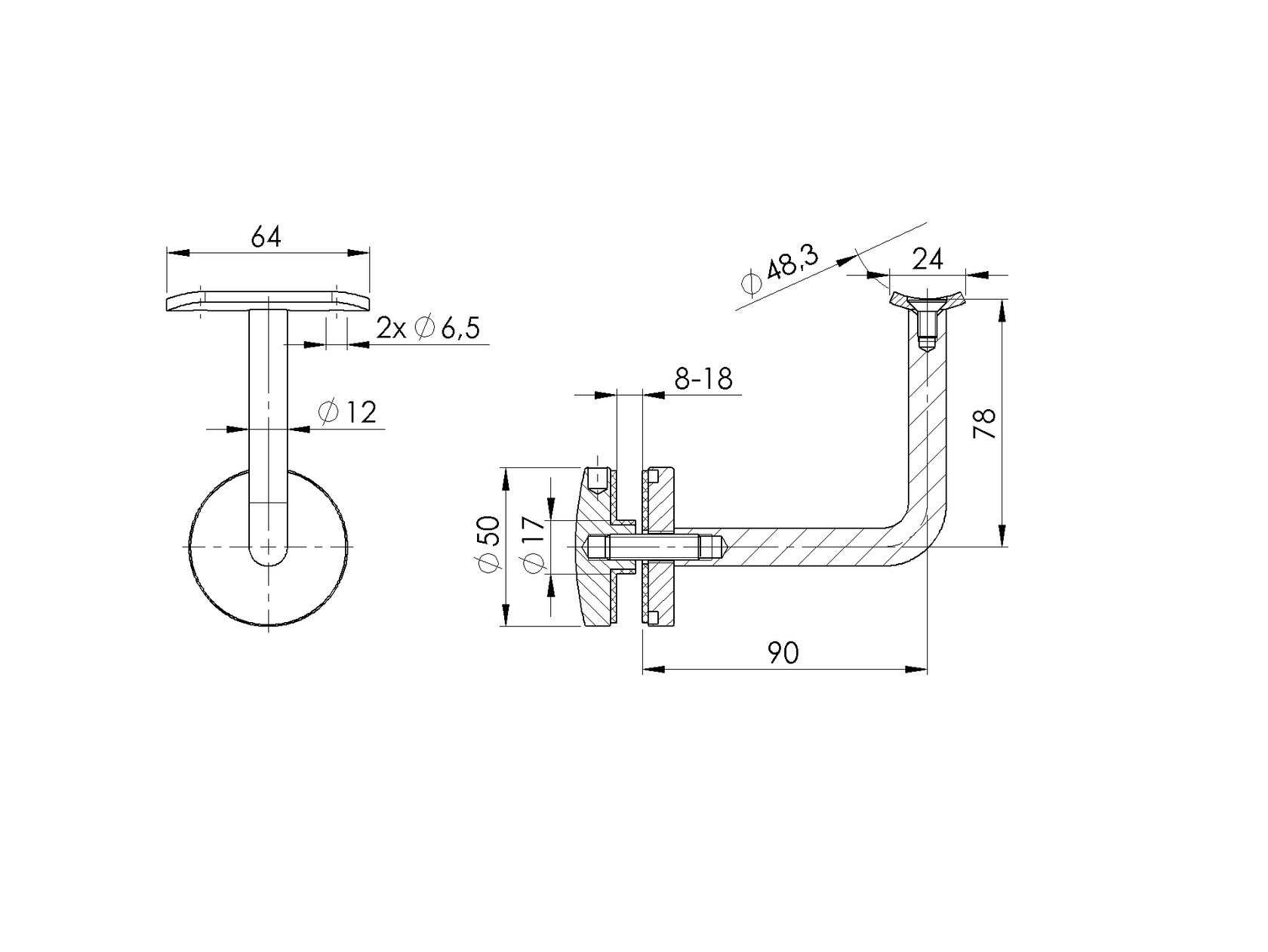 Kapaszkodótartó üvegre