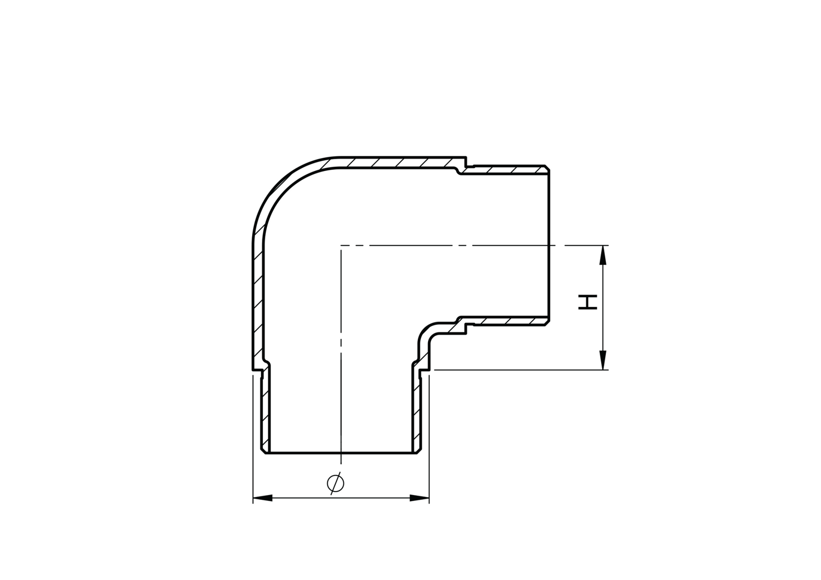 Összekötő könyök körszelvény kapaszkodóhoz