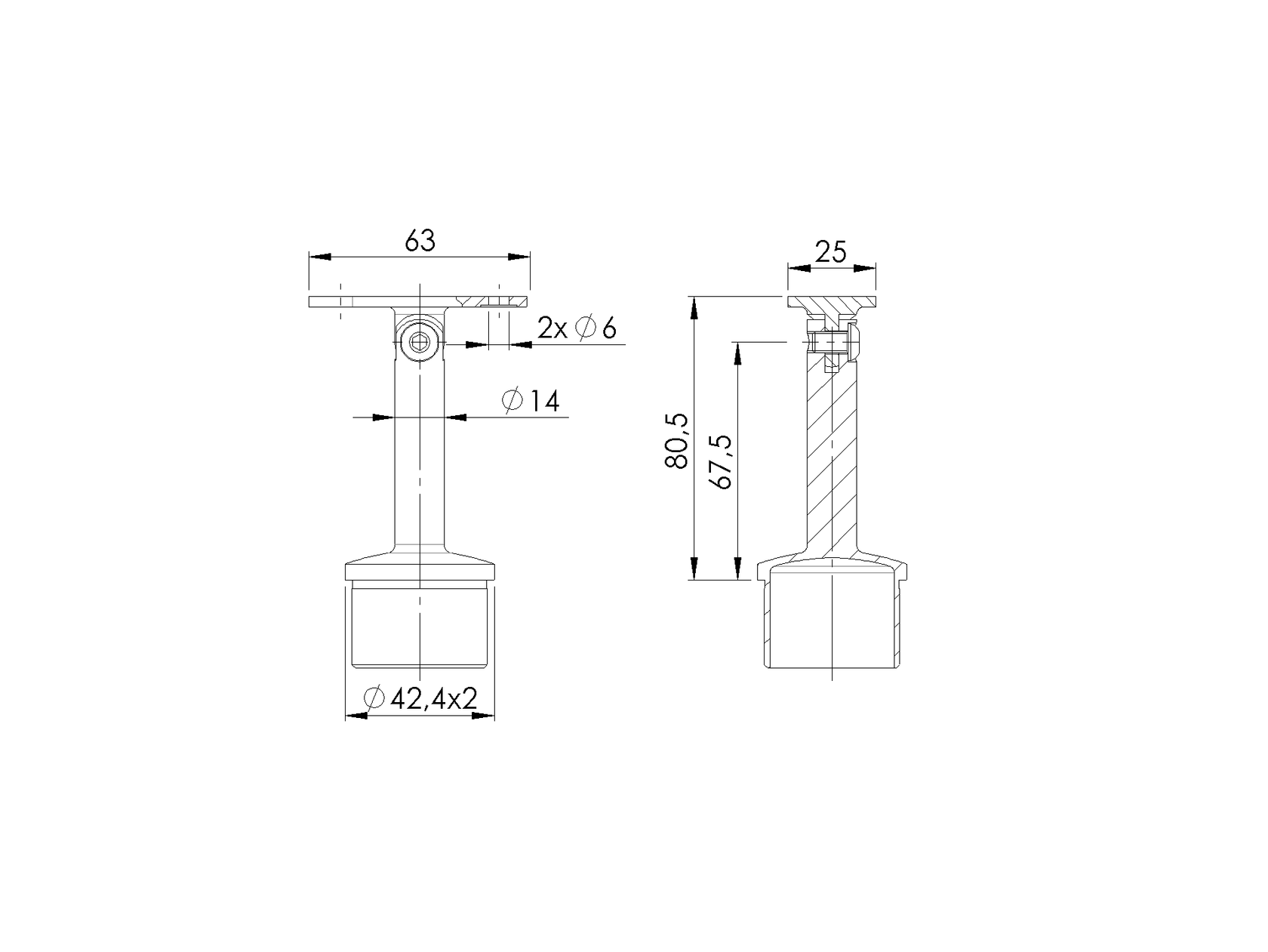Szögleteskapaszkodó tartó