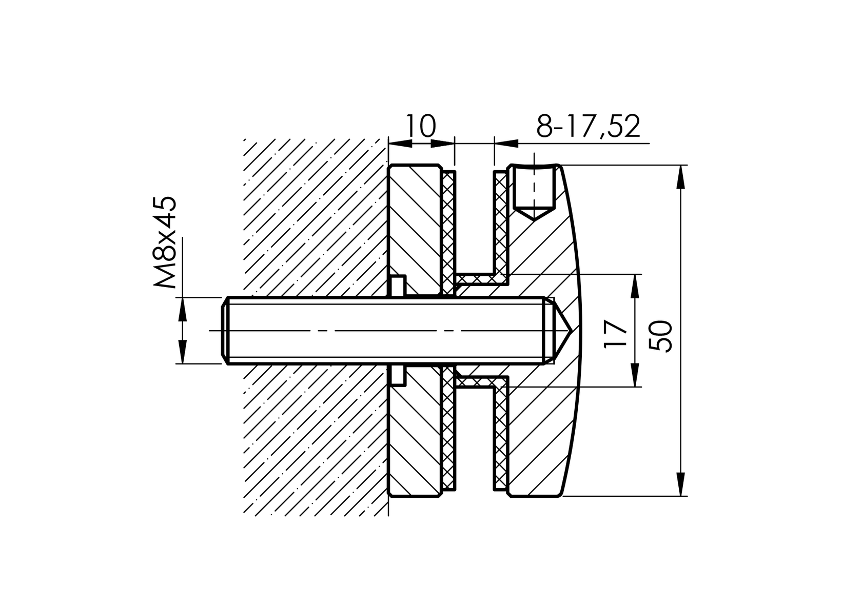 Falra szerelhető üvegtartó