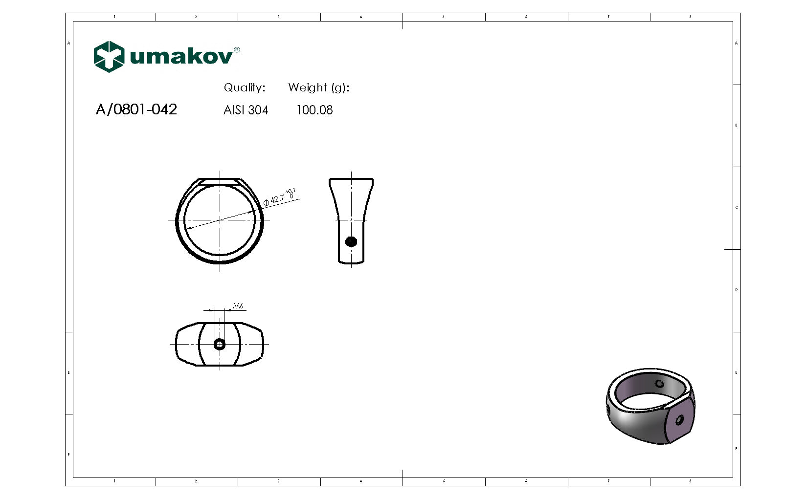 Cső tartó - gyűrű
