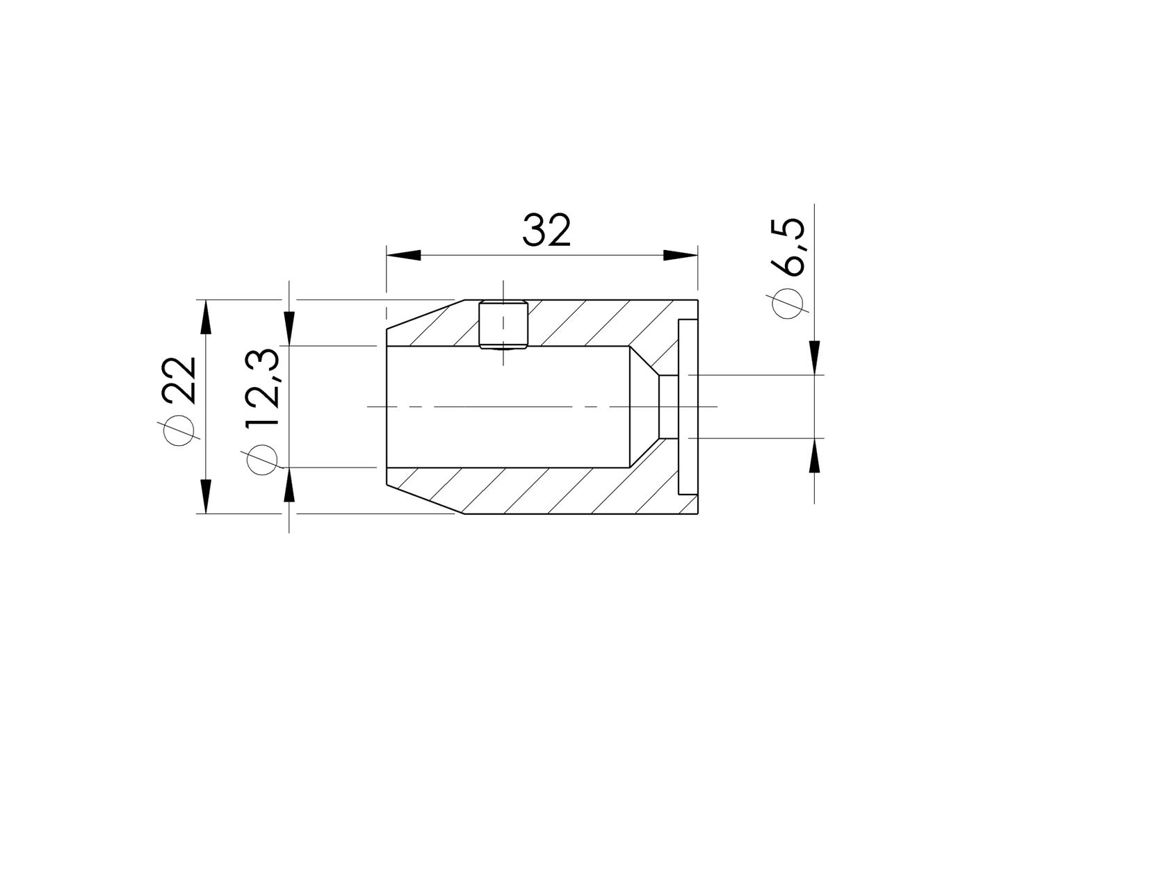 Tengelyirányú pálcatartó zártszelvényre