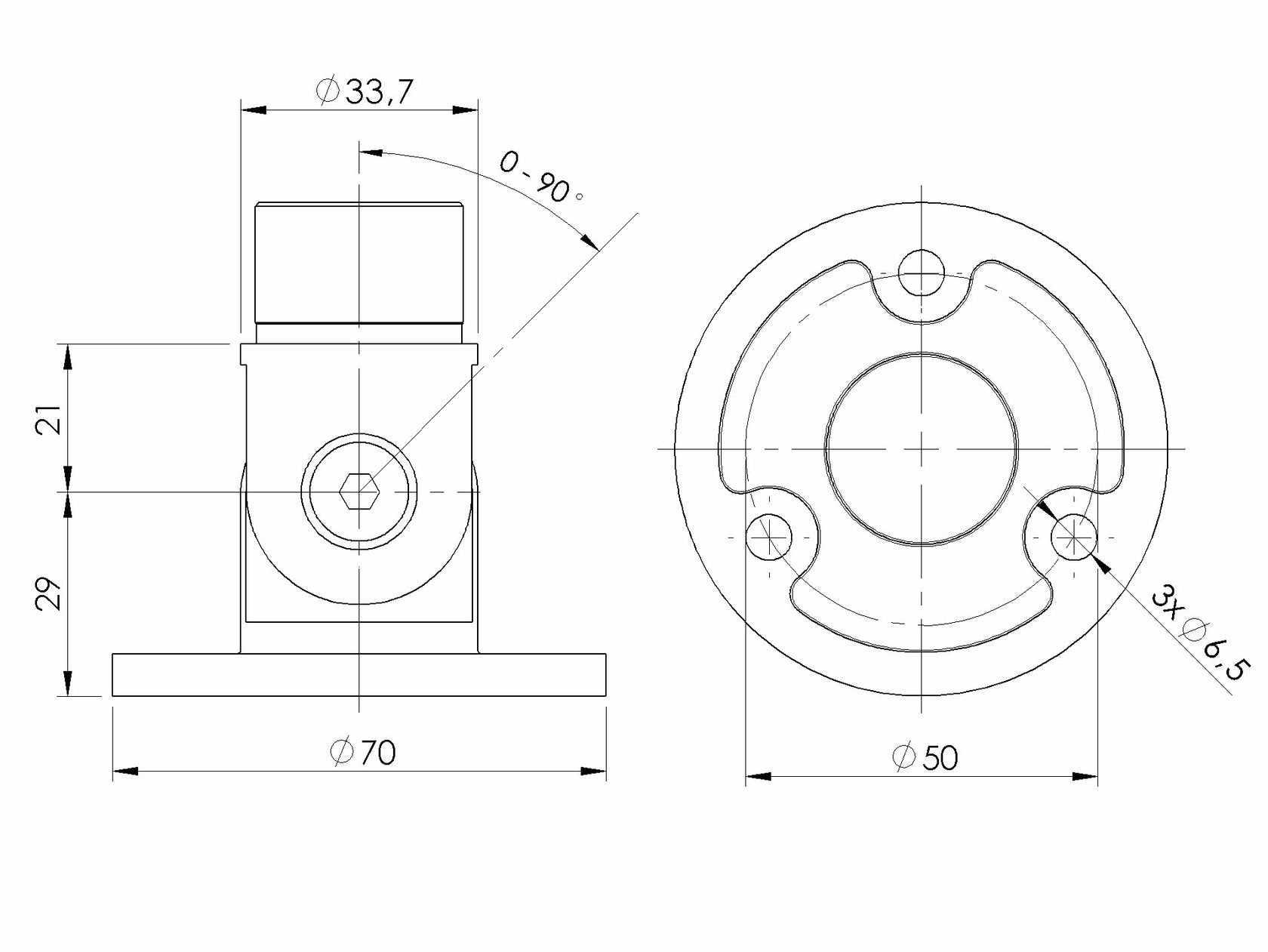 Rozsdamentes állítható falibekötő kapaszkodóhoz
