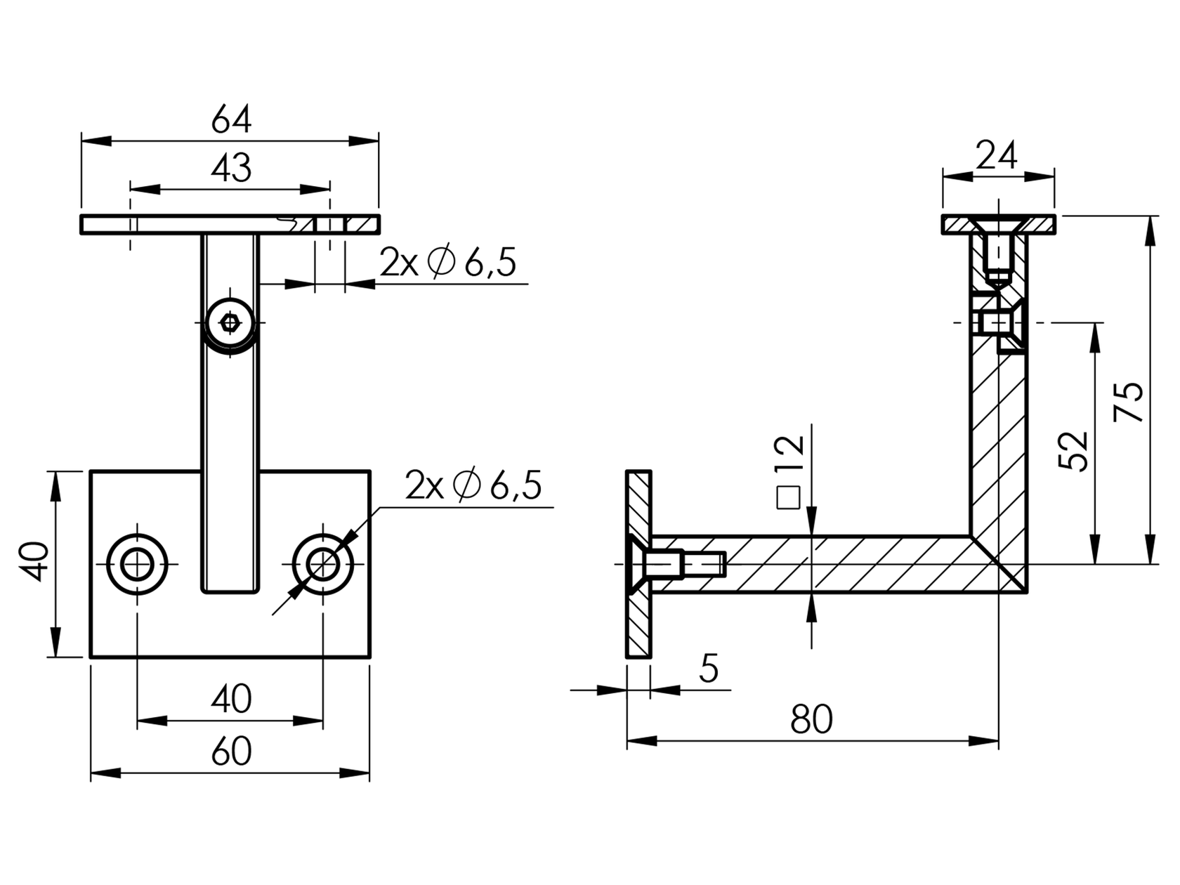 Falra rögzíthető állítható kapaszkodótartó