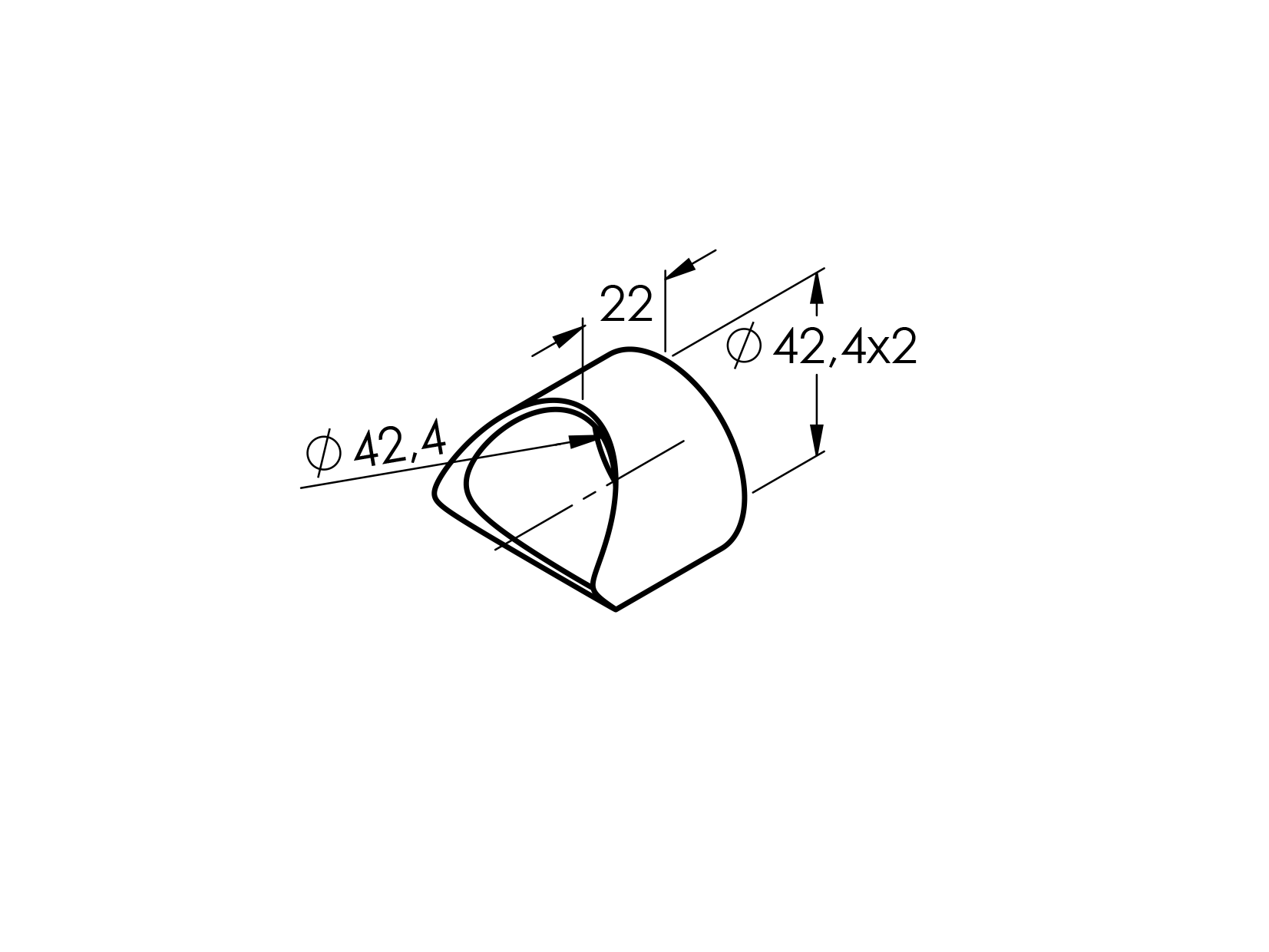 Távtartó - vertikális pálcás korláthoz
