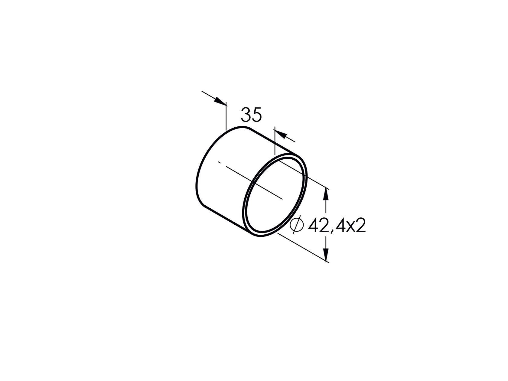 Távtartó - vertikális pálcás korláthoz