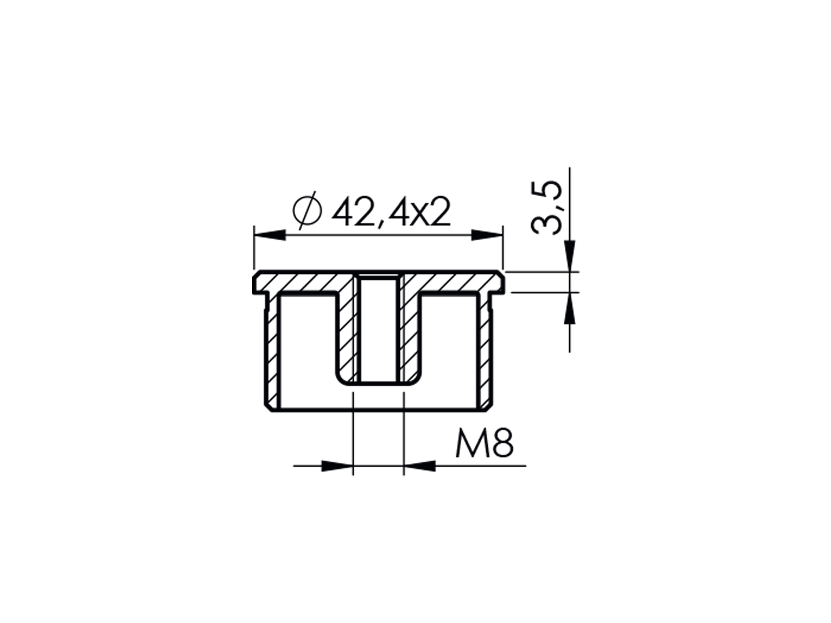 Oszlop végzáró-kapaszkodó tartó elem