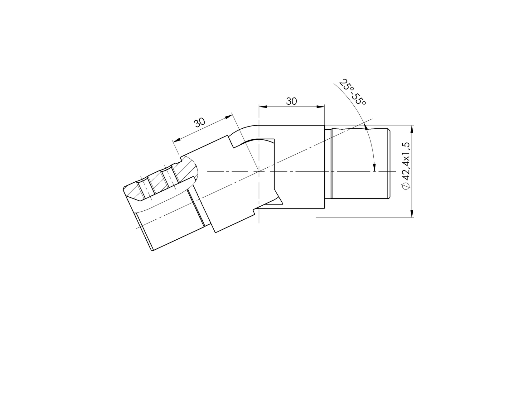 Üvegkorlát kapaszkodó toldóidom-állítható