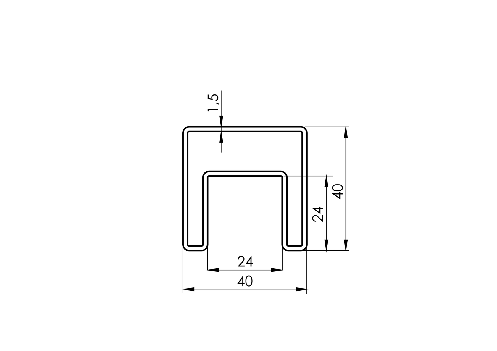 Rozsdam. nútos négyzetkapaszkodó beltérre 40x40/5m