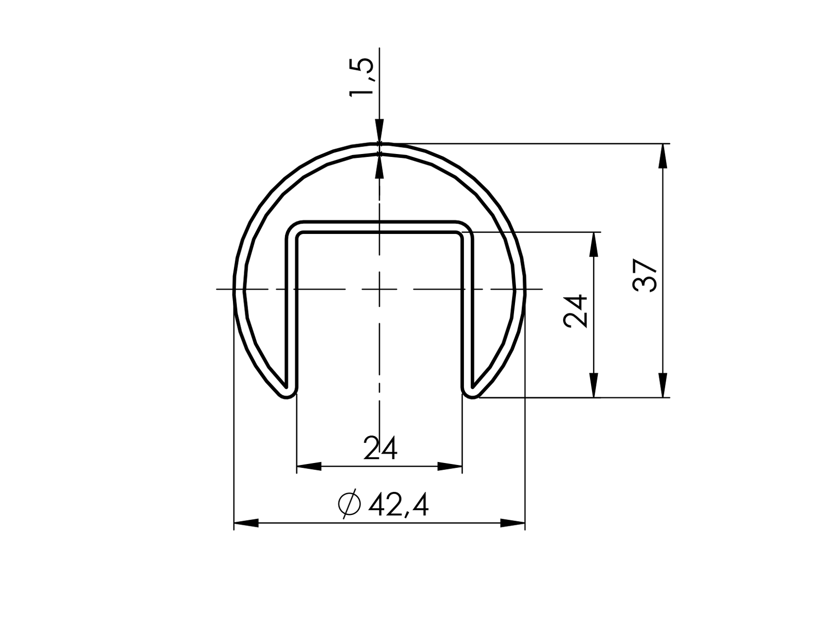 Nútos körkapaszkodó D42,4mm