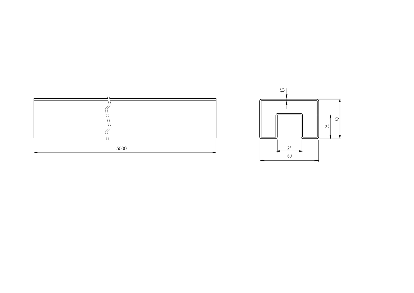 Rozsdam.nútos téglalapkapaszkodó beltérre 60x40/5m