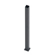 Stainless steel post 100x100-2000 with mounting flange - Anthracite RAL 7016