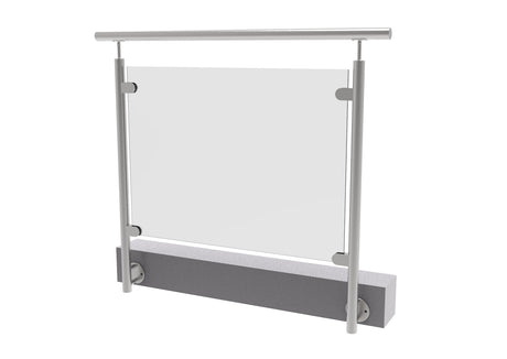 Oldalsó rögzítésű, jobbos oszlop üvegkorláthoz