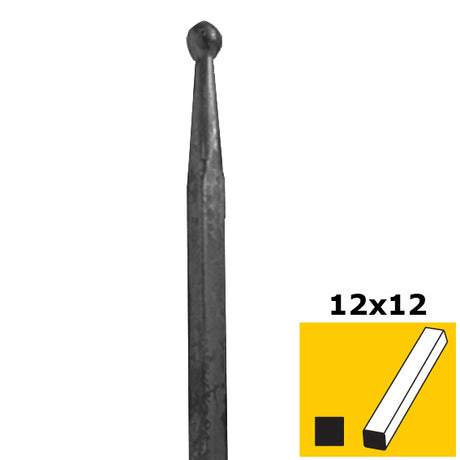 Pálcahegy golyóval h150, b15, n12x12mm