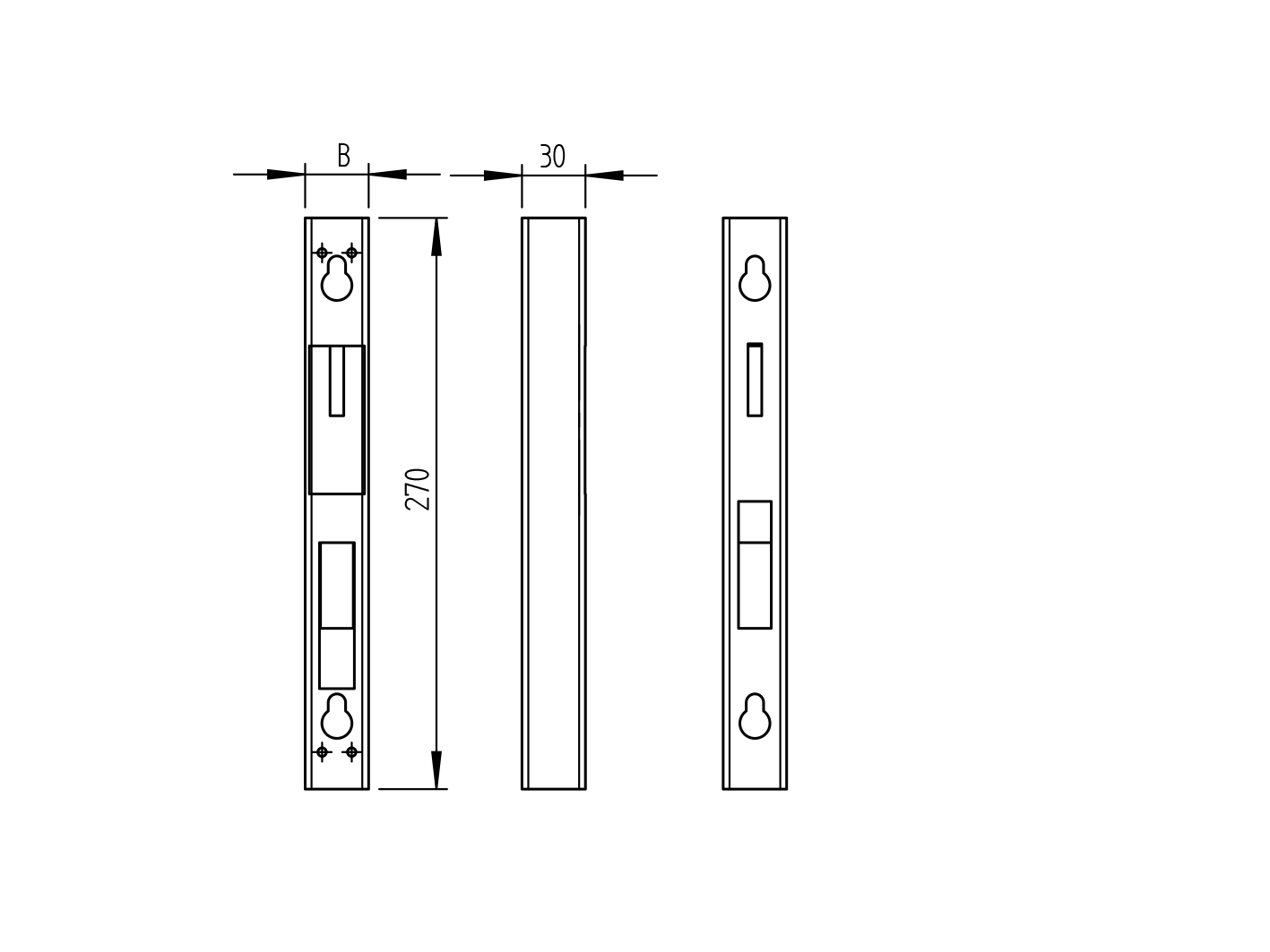 Kiskapu zárütközőtest 40x30 40x30, INOX