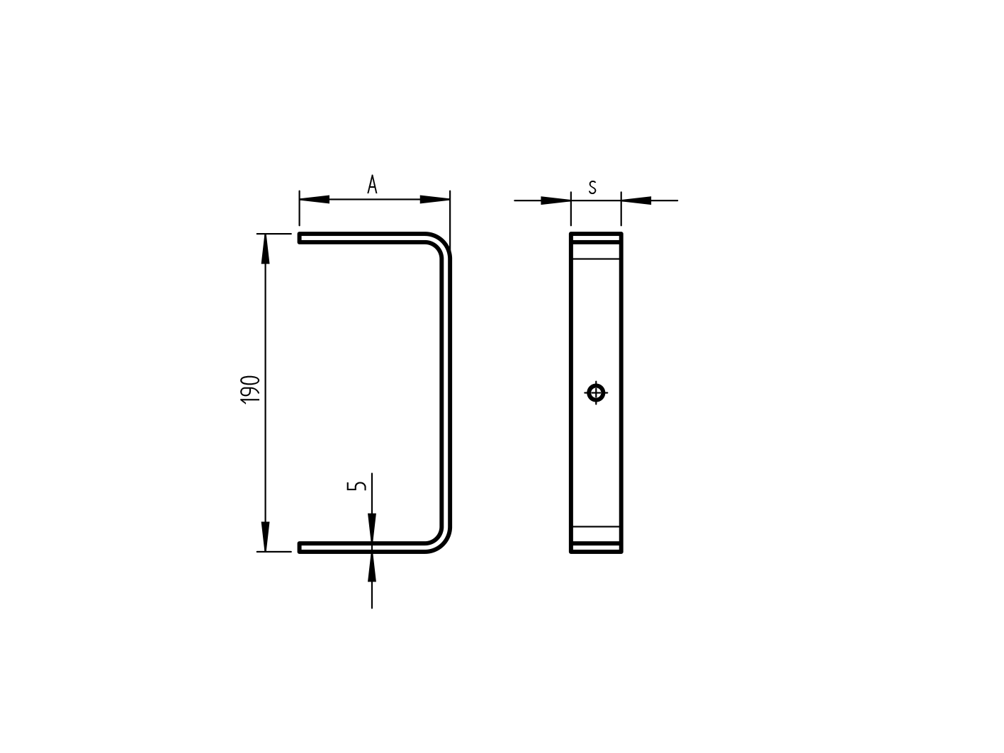 Szárnykapu kiegészítök 30x190mm
