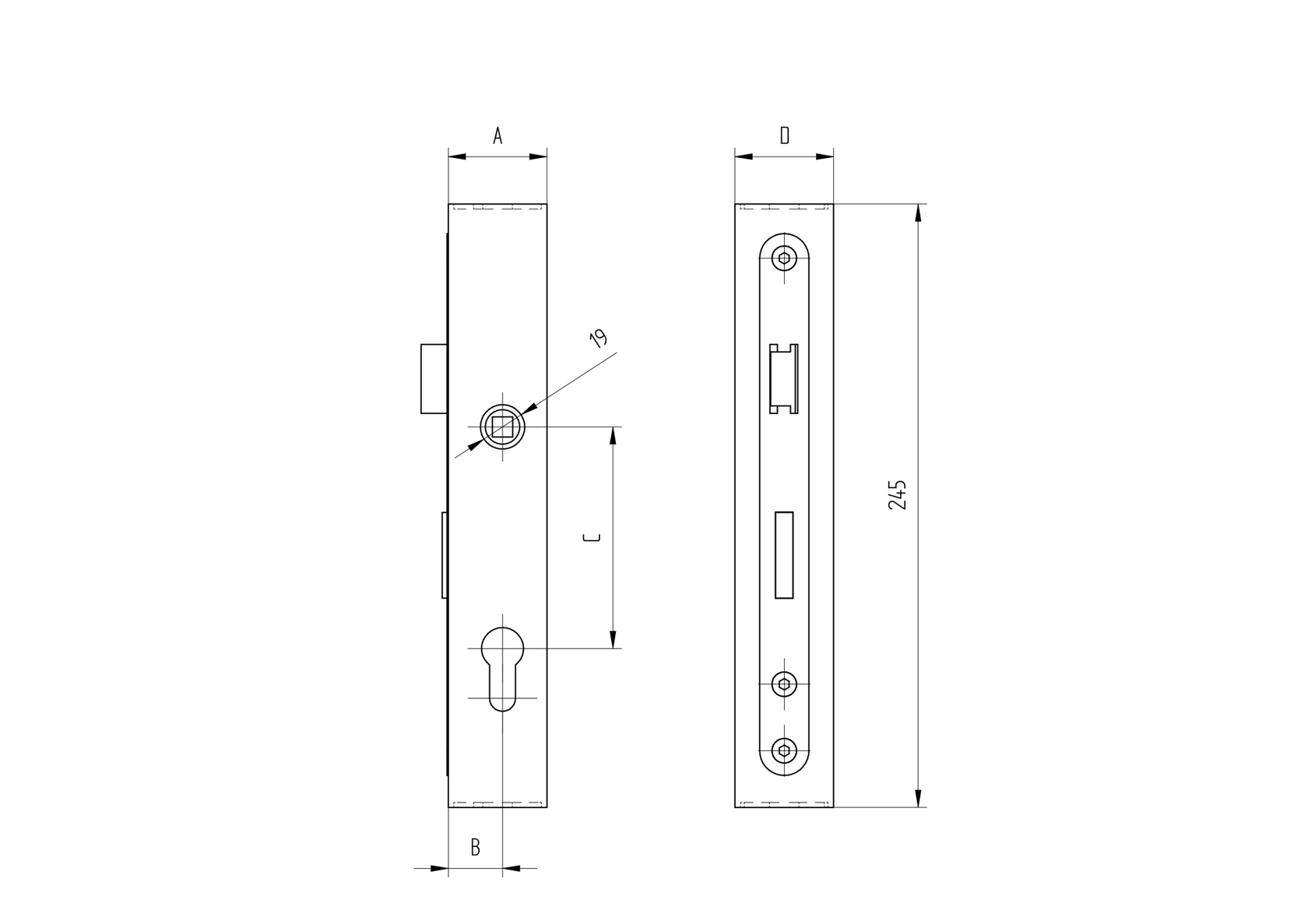 Kész kapuzár-50x30 zártszelvénybe