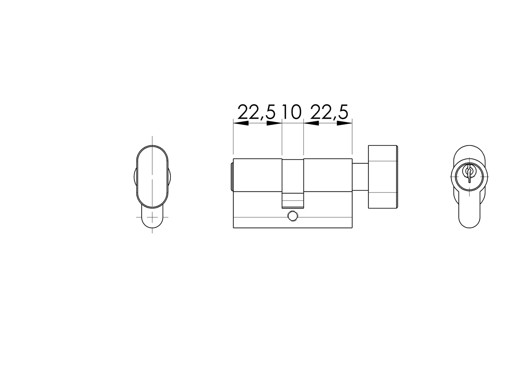 Cilinder hengerzárbetét 27,5/27,5 PZ-WC