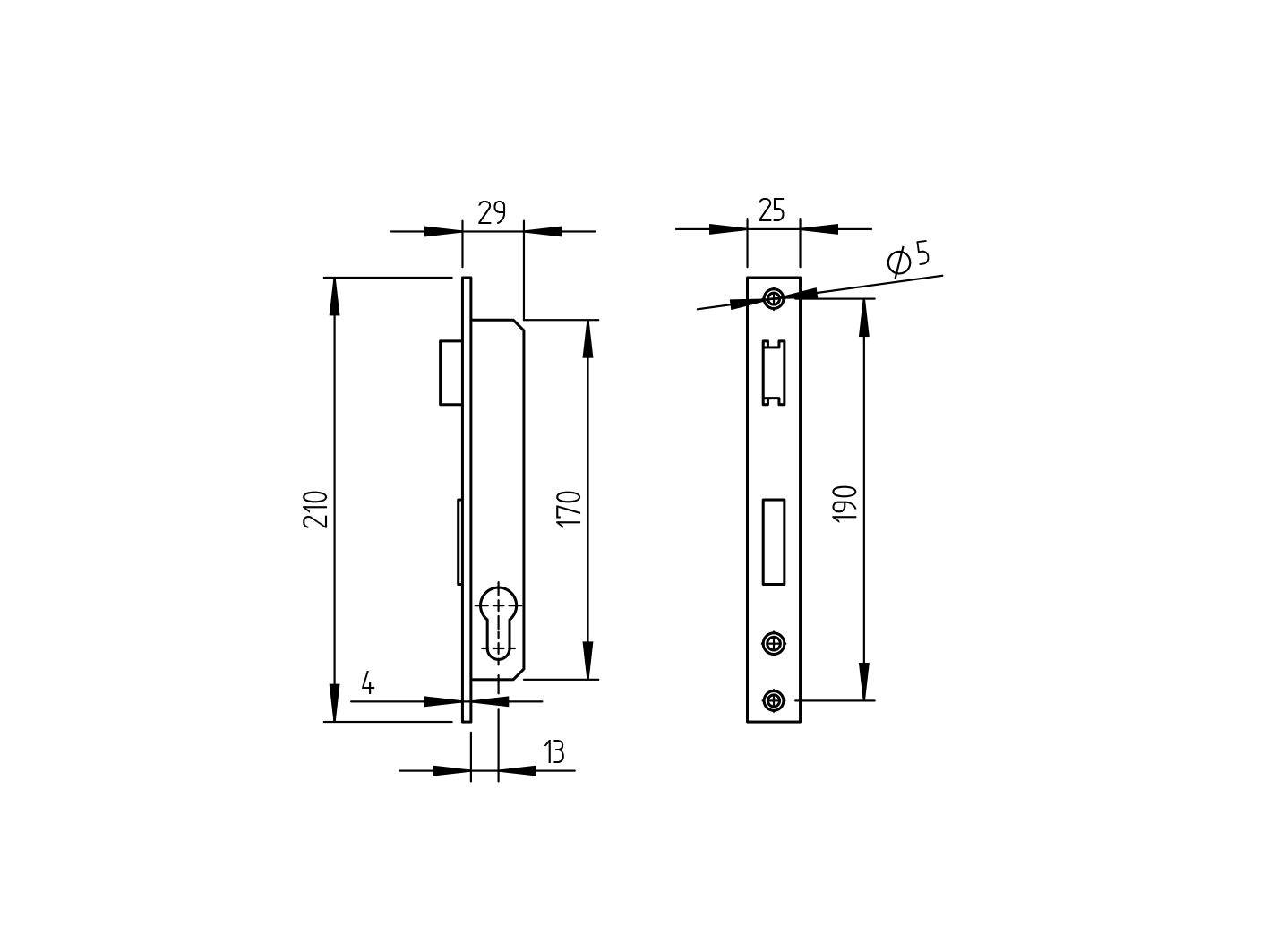 Portálzár -  30x30mm zártszelvénybe