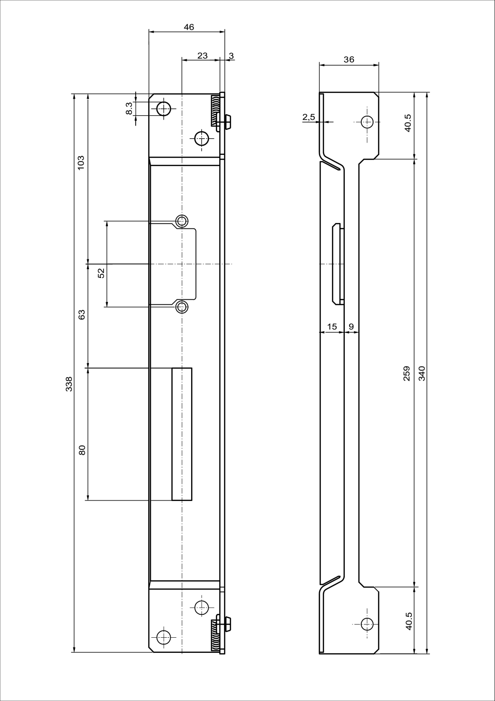 Elektromos kapuzártok + ütköző