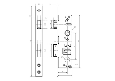 Portálzár - 50x30 zártszelvényhez AISI304