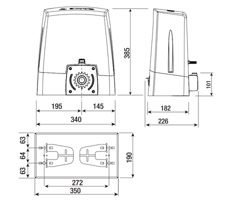 CAME kapunyitó motor 800kg-ig 24VOLT