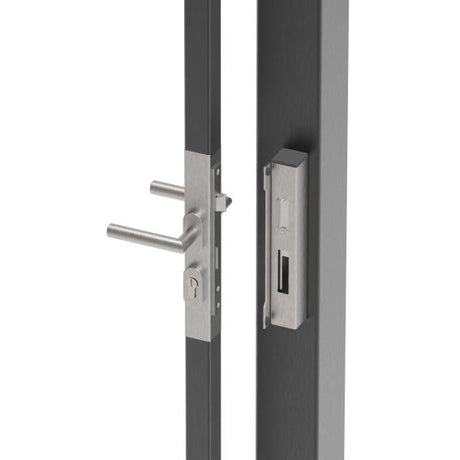 Zárkészlet 40x40 AISI304 + Elektromos zár B1/18