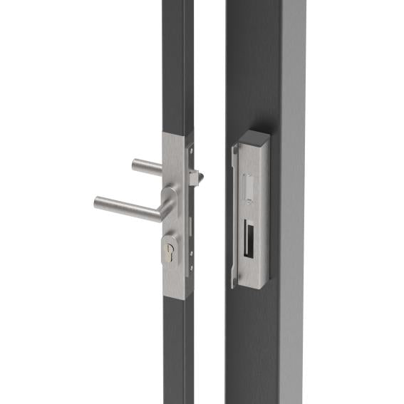 Zárkészlet 40x40 AISI304 + Elektromos zár B1/18