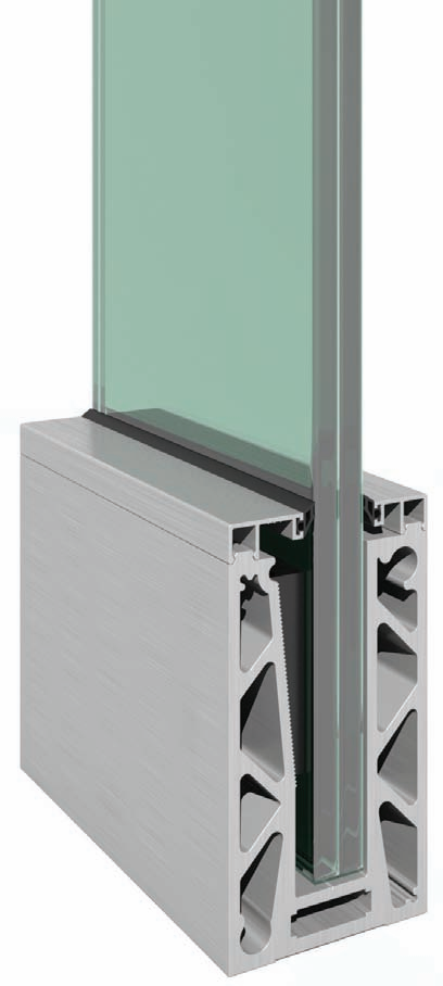 Alumínium profil vonalmenti üvegkorláthoz