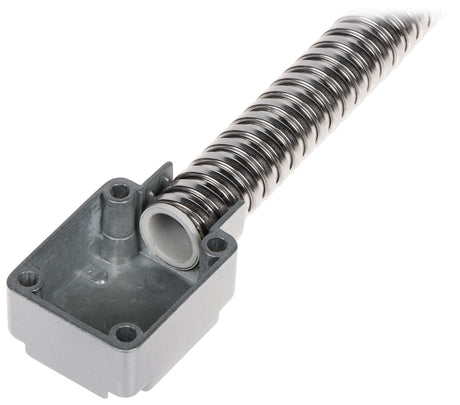 Stainless steel cable protector, for swing gates