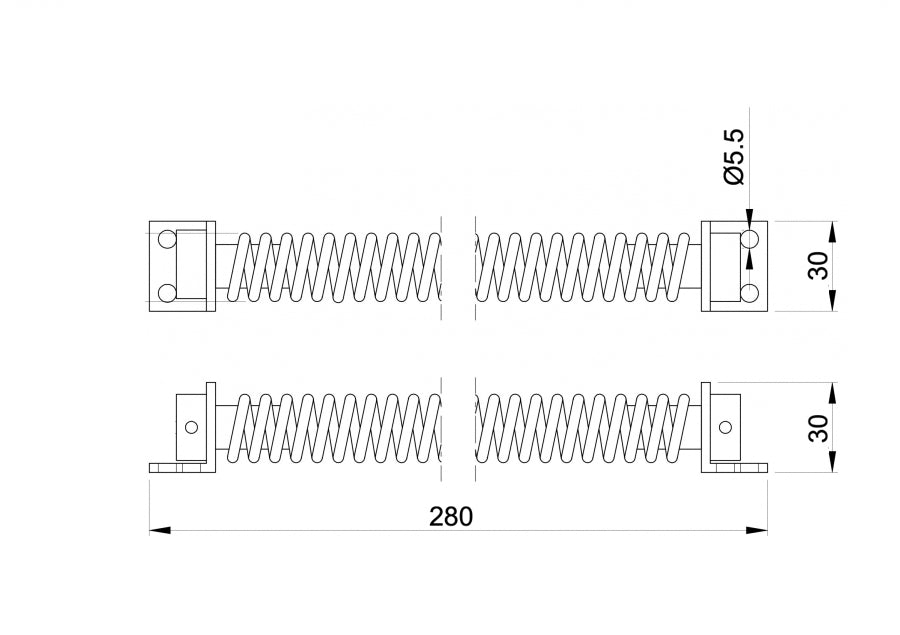 Rugós ajtózáró, INOX