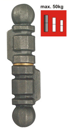 Hegeszthető zsanér - kovácsoltvas jellegű D= 30mm