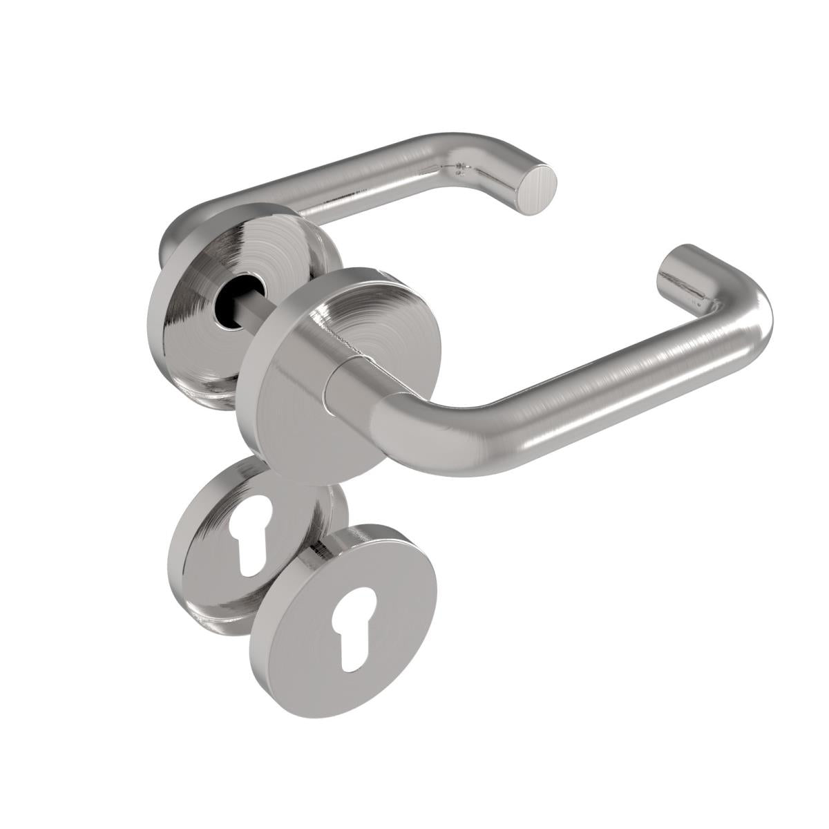 Rozsdamentes kilincs - zártakaróval AISI 304, K320