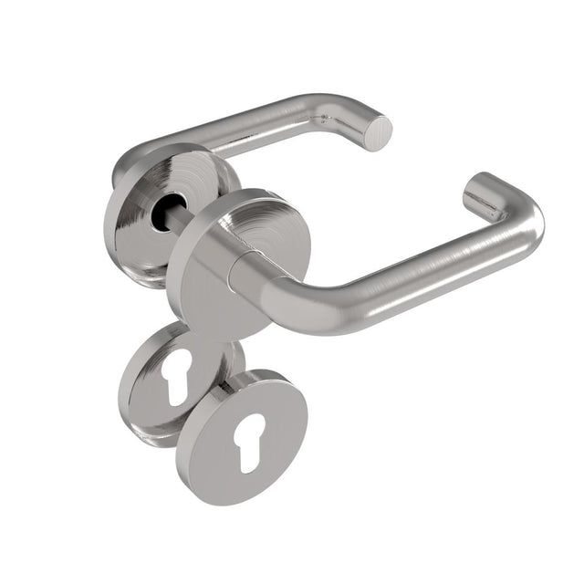 Rozsdamentes kilincs - zártakaróval AISI 304, K320