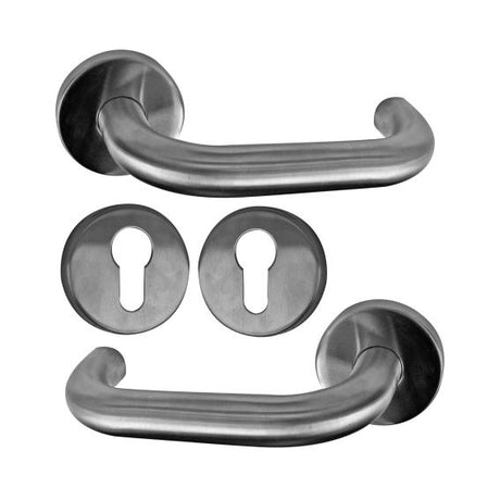 Rozsdamentes kilincs - zártakaróval AISI 304, K320